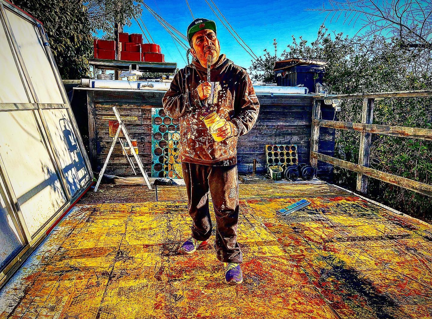 Eder Cetina - Los Angeles contemporary artist and creative director in his studio